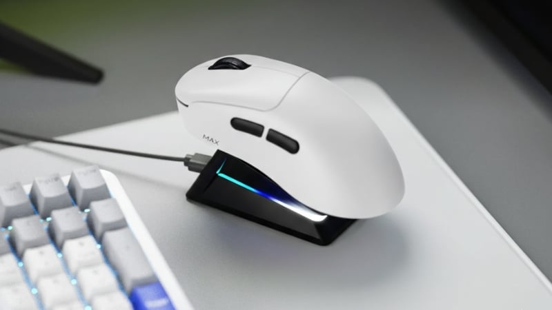 Chuột gaming Rapoo không dây VT3S MAX 8K White kết nối linh hoạt