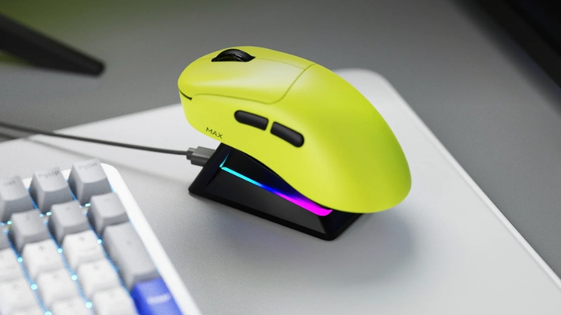 Chuột gaming Rapoo không dây VT3S MAX 8K Yellow kết nối linh hoạt