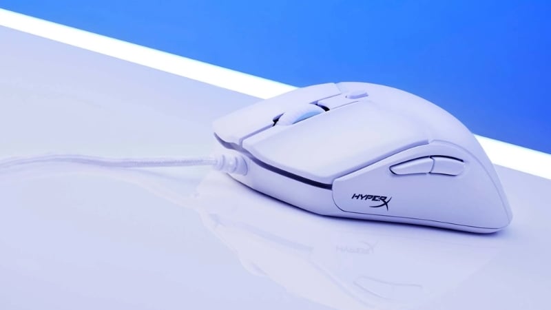 Chuột HyperX có dây Pulsefire Haste 2 White có độ bền lên đến 100 triệu lần nhấp