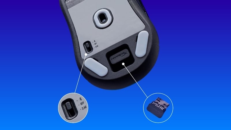 Chuột HyperX Pulsefire Haste 2 Mini Wireless Black có kết nối không dây kép