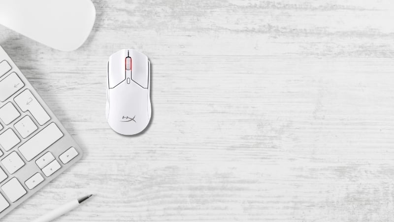 Chuột HyperX Pulsefire Haste 2 Mini Wireless White có độ bền lên đến 100 triệu lần nhấn