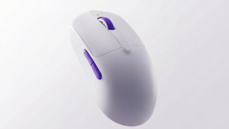 Chuột không dây AKKO Dash V9 Max White có switch Akko Custom Optical bền bỉ