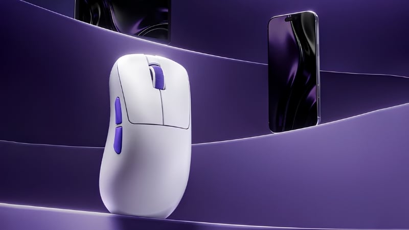 Chuột không dây AKKO Nest White có kết nối ba chế độ cùng MCU Nordic