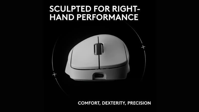Chuột Logitech G Pro X Superlight 2 Dex Wireless White có Thiết kế DEX công thái học