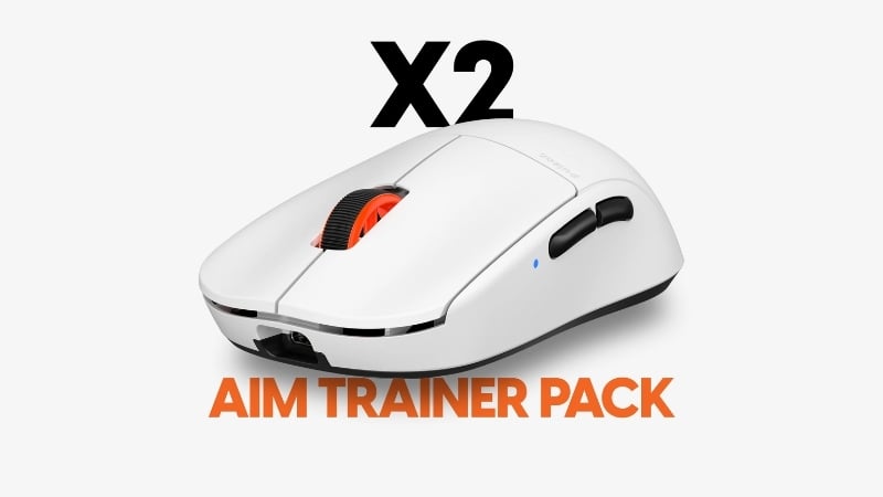 Chuột Pulsar X2 Aim Trainer Pack cho cảm biến PAW3395 có trọng lượng 56g