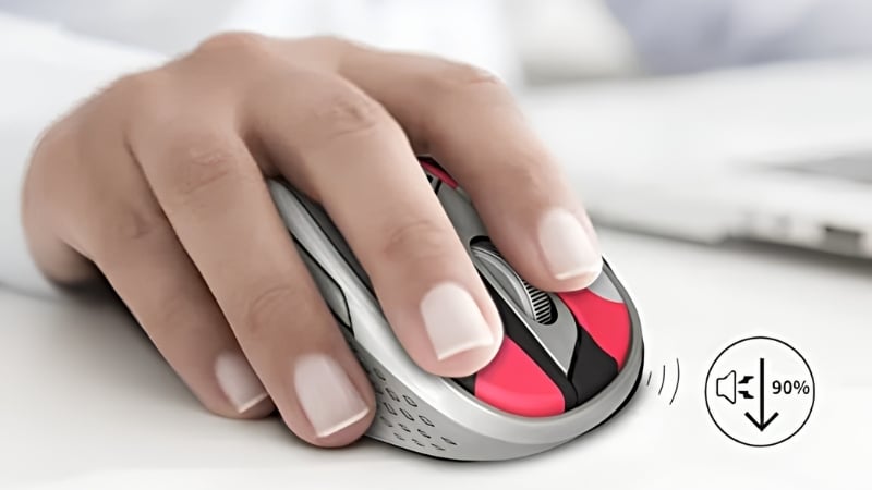 Chuột Rappo M500 Red có nút nhấn yên tĩnh