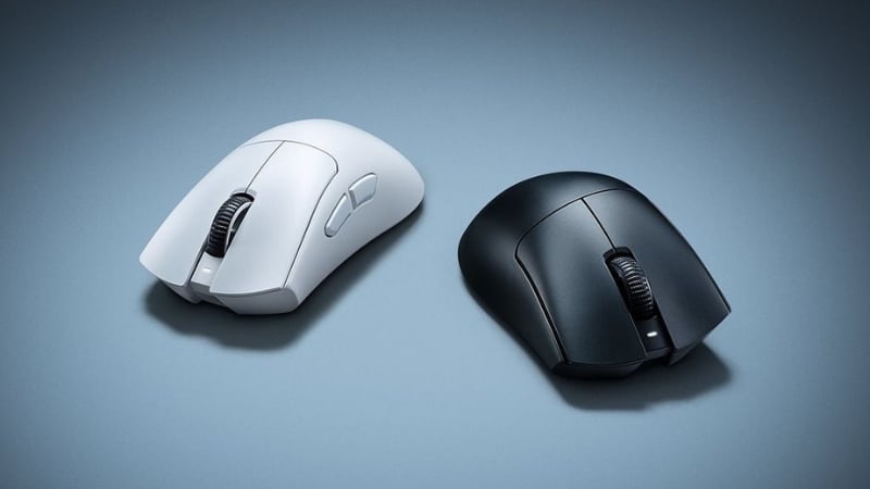 Chuột Razer DeathAdder V4 Pro White có con lăn quang học bền bỉ