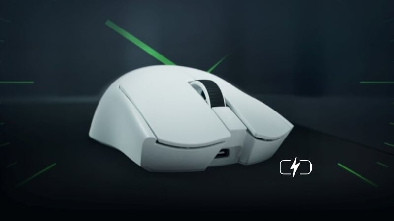 Chuột Razer Không dây Viper V4 Pro Trắng có viên pin hoạt động mạnh mẽ