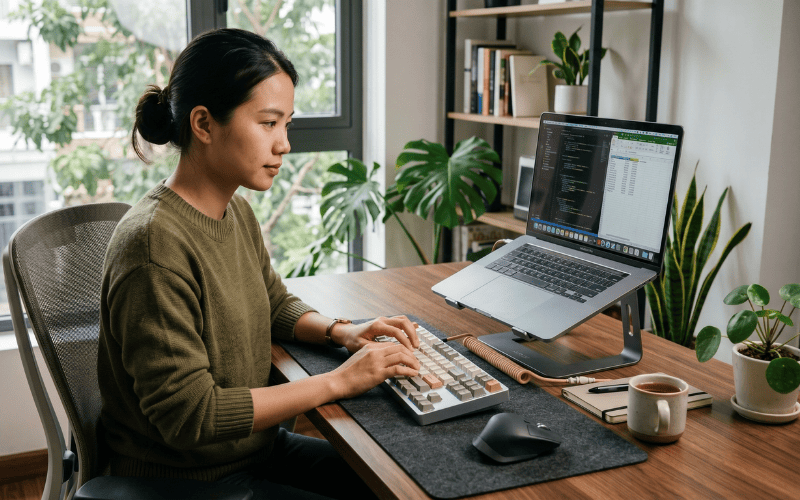 Nên trang bị bàn phím rời nếu bạn thường xuyên nhập liệu hay dùng laptop tại bàn