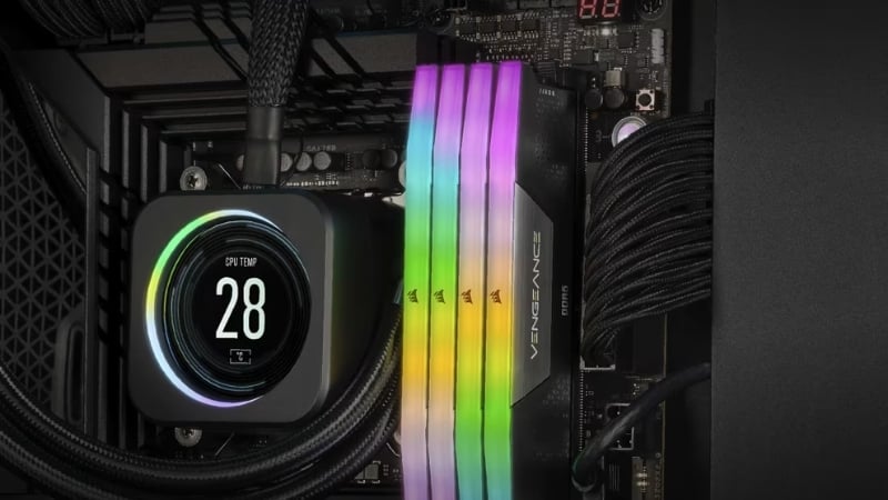 Ram Corsair Vengeance RGB 64GB 6000 DDR5 Black có thể tương thích với Intel DDR5