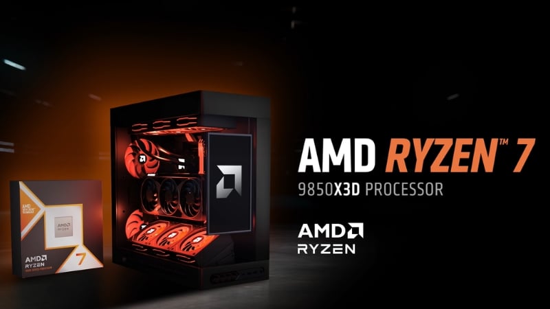 Bộ vi xử lý AMD Ryzen9 9850X3D sử dụng TDP 120W tiết kiệm năng lượng