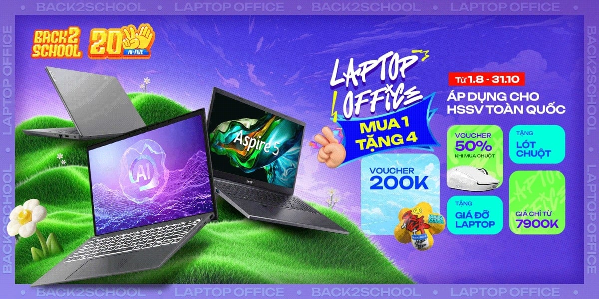 Laptop văn phòng tháng 10
