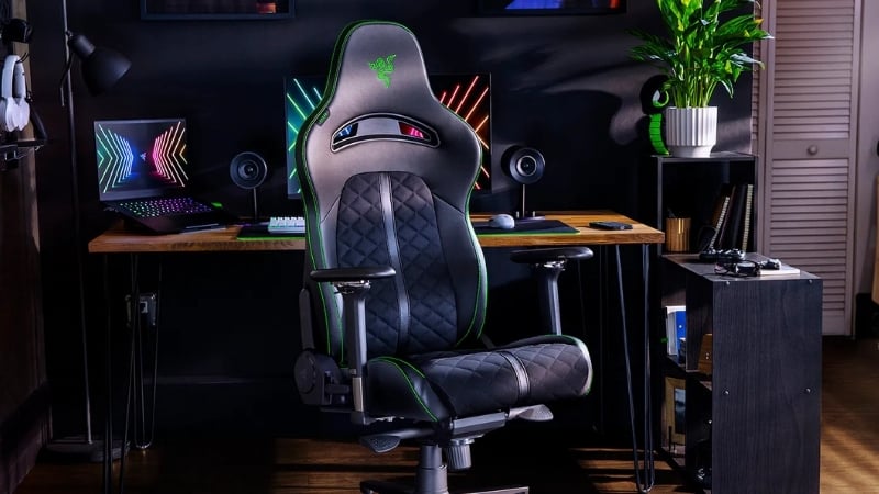 Ghế Gaming Razer Enki Black - Green có thiết kế phù hợp nhiều vóc dáng