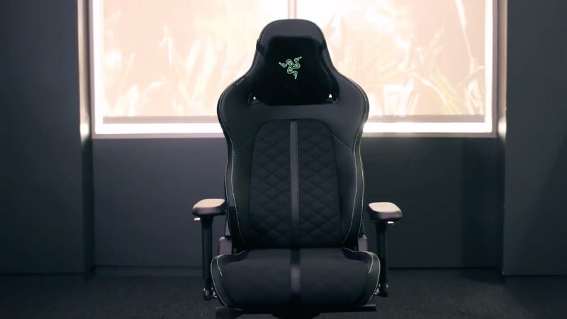 Ghế Gaming Razer Enki Black - Green có tay vịn 4D linh hoạt