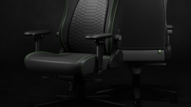 Ghế gaming Razer Iskur V2 Black - Green có tay vịn 4D