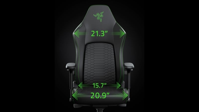 Ghế gaming Razer Iskur V2 NewGen Black Green có hệ thống HyperFlex hỗ trợ lưng vượt trội