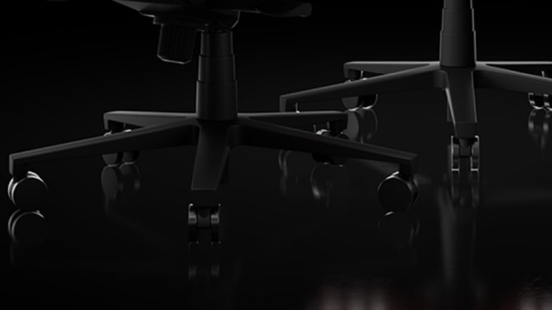 Ghế gaming Razer Iskur V2 NewGen Quartz có chân và bánh xe bền bỉ