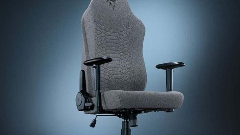 Ghế gaming Razer Iskur V2 X - Light Gray Fabric được bọc chất liệu vải thoáng khí