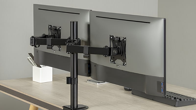 Giá treo màn hình máy tính Brateck Dual Monitor LDT66-C024 – GEARVN.COM