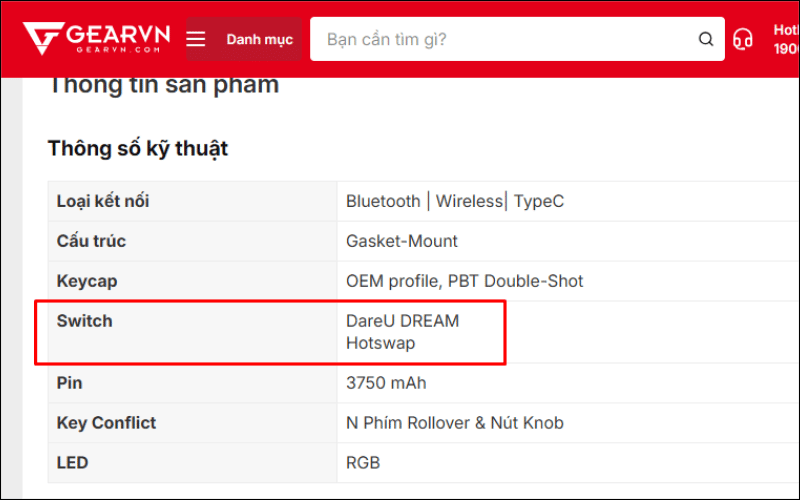 Kiểm tra thông số kỹ thuật trên web