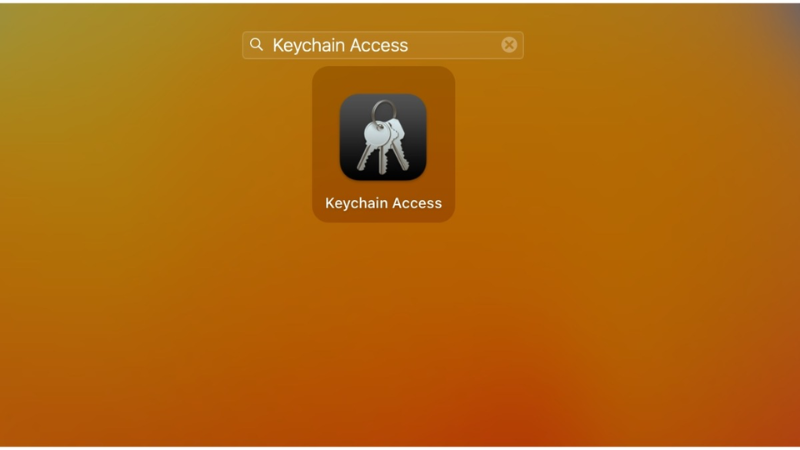 Gõ Keychain Access và mở ứng dụng