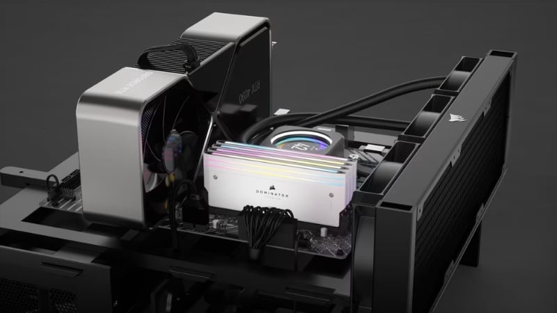 RAM Corsair Dominator Titanium White 32GB RGB 6000 DDR5 được hoàn thiện bằng nhôm cao cấp