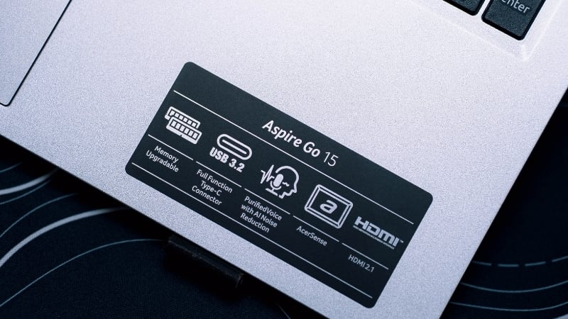 Laptop Acer Aspire Go 15 AG15-72P-35X9 có RAM và lưu trữ dễ nâng cấp
