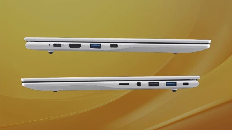 Laptop Acer Aspire Lite 14 AL14 45P R7Z3 có nhiều cổng kết nối linh hoạt