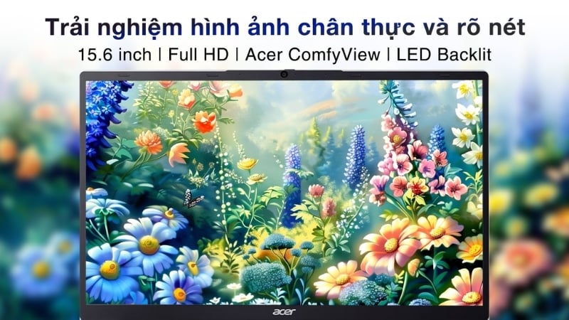 Laptop Acer Aspire Lite 15 AL15-42P-R8E6 có màn hình 15.6 inch Full HD dễ quan sát