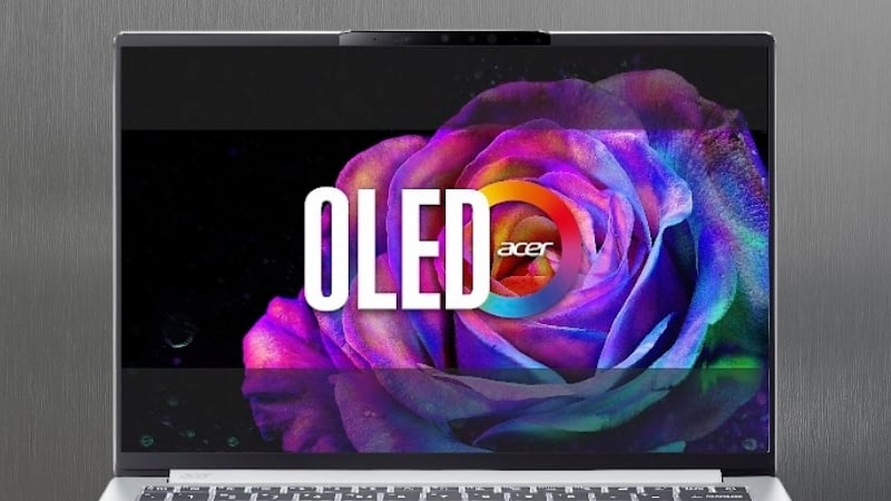 Laptop Acer Swift Go 14 AI SFG14 I71 70RP có màn hình OLED chuẩn màu DCI-P3 100%