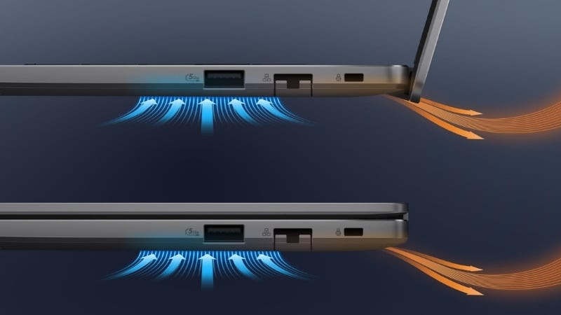 Laptop Asus ExpertBook P3 P3405CVA-NZ0027W có hệ thống tản nhiệt thông minh