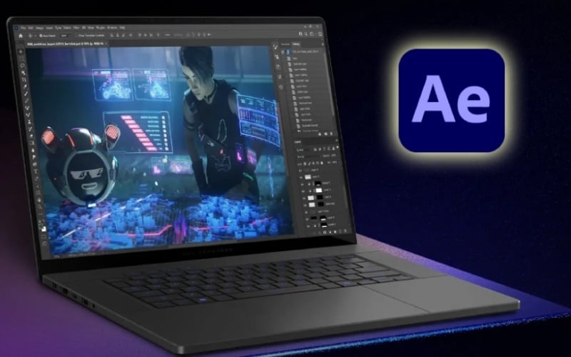 After Effects cần laptop có CPU khỏe, RAM đủ lớn và SSD nhanh