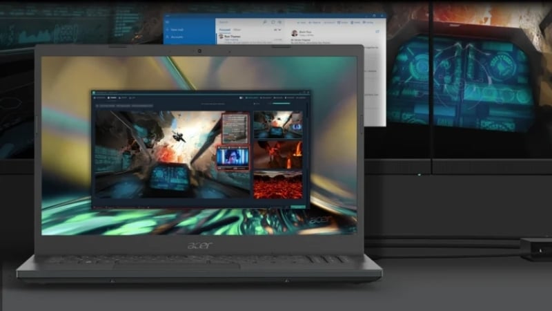 Laptop gaming Acer Aspire 7 A715 59G 79XF có kết nối đầy đủ
