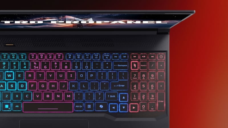 Laptop Acer Nitro ProPanel ANV16S-61-R7KQ trang bị bàn phím RGB ấn tượng