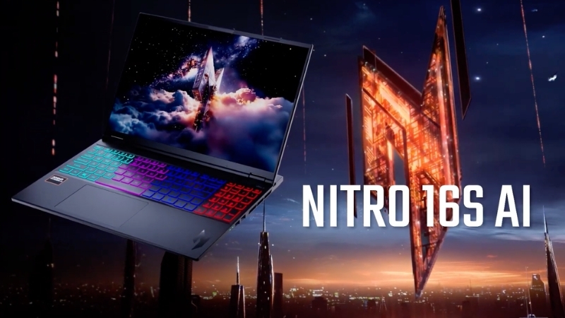 Laptop Acer Nitro ProPanel AN16S-61-R7ZJ lưu trữ linh hoạt với SSD NVMe tốc độ cao