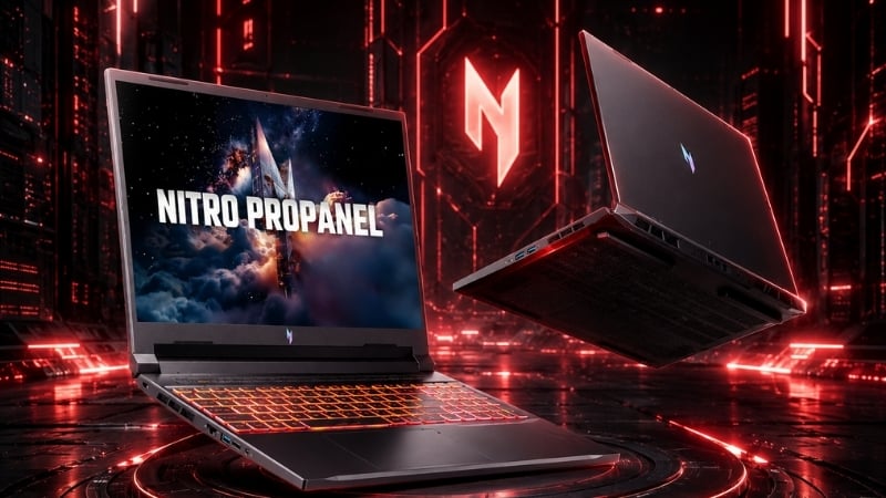 Laptop Acer Nitro ProPanel ANV16-72-71T9 có hệ thống kết nối thiết bị đầy đủ