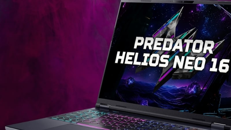 Laptop Acer Predator Helios Neo 16 PHN16 I31 50H7 có sức mạnh đồ họa RTX 5050 8GB GDDR7