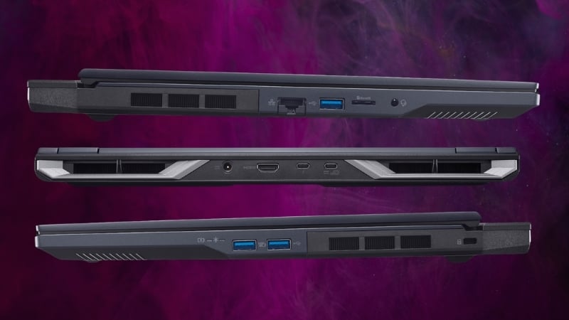 Laptop Acer Predator Helios Neo 16 PHN16 I31 50H7 có cổng kết nối đầy đủ cho dàn gaming gear
