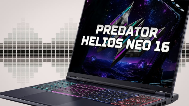 Laptop Acer Predator Helios Neo 16 PHN16 I31 72XE cho trải nghiệm âm thanh sống động