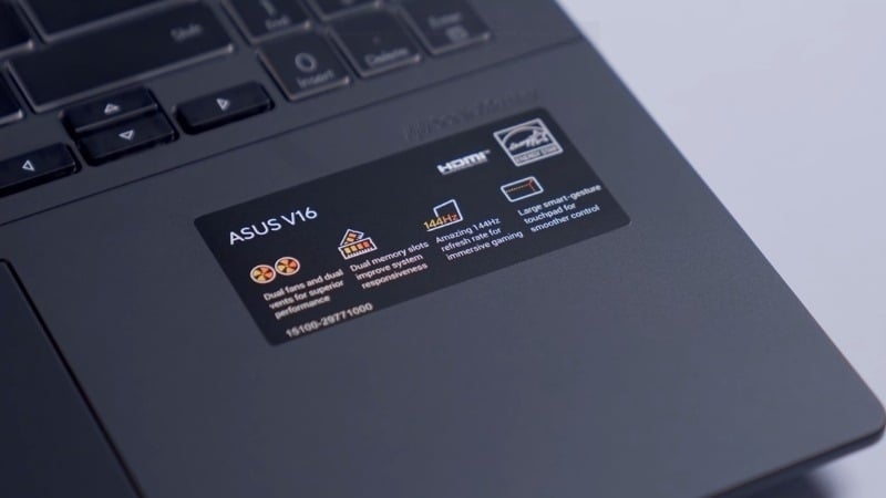 Laptop ASUS Gaming V16 V3607VH RP084W có RAM DDR5 16GB và SSD 512GB dễ nâng cấp
