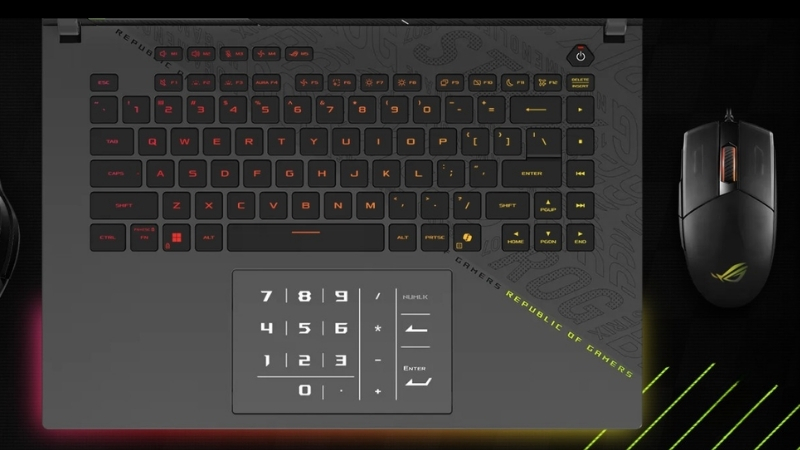 Laptop ASUS ROG Strix G16 G614PP-TS112W có bàn phím RGB 4 vùng cá tính