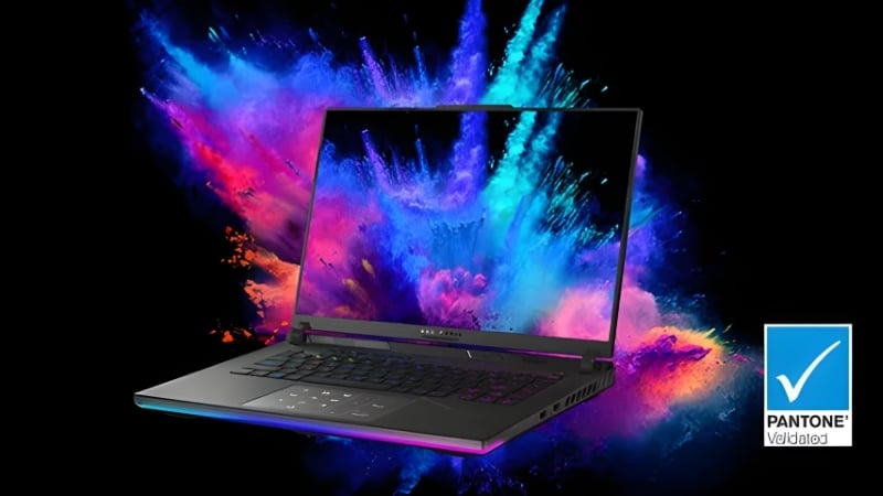 Laptop ASUS ROG Strix G16 G614PR-TS103W có màn hình được chứng nhận bởi Pantone Validated