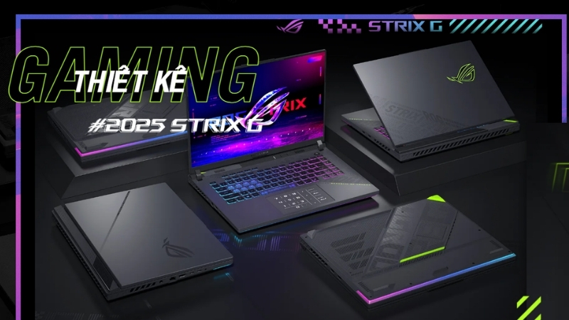 Laptop ASUS ROG Strix G16 G614PW-TS051W có thiết kế Aura Sync Logo và Light Bar