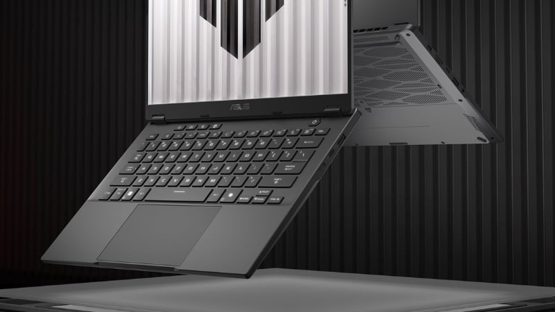 Laptop ASUS TUF Gaming A14 FA401EA-RG034W được trang bị bàn phím Chiclet có đèn