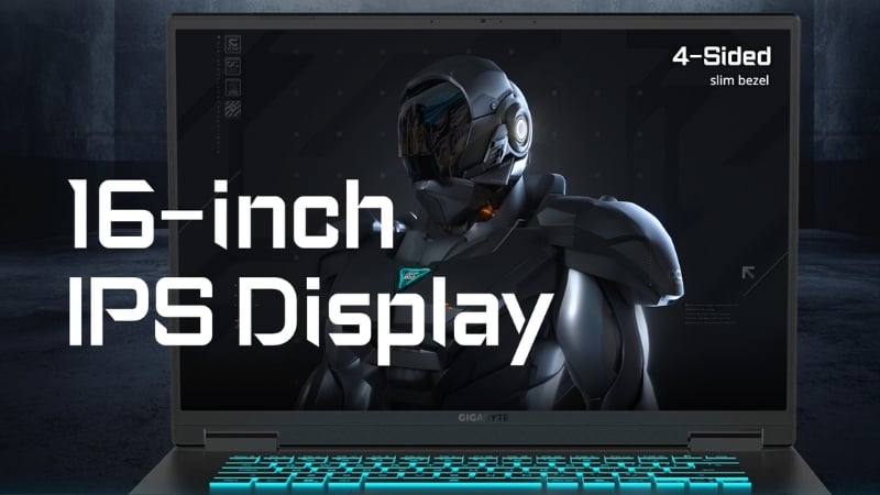 Laptop Gigabyte Gaming A16 CTHH3VN893SH có màn hình 16 inch WUXGA
