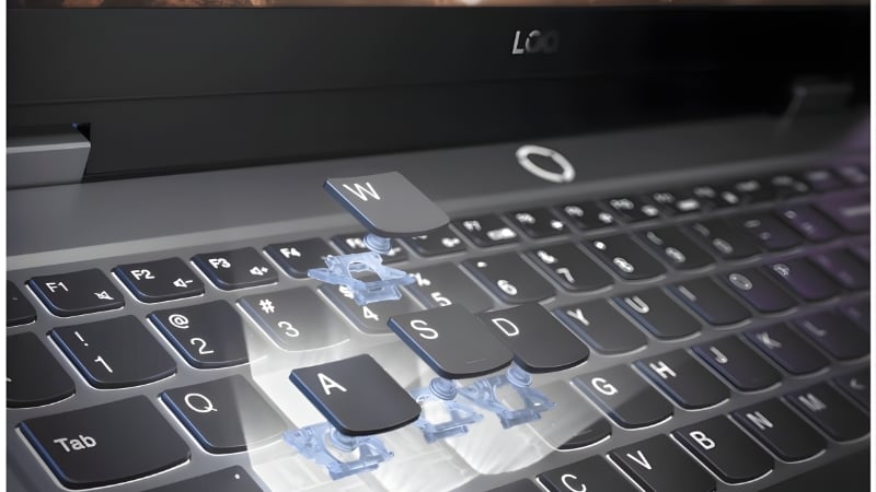 Laptop Lenovo LOQ 15ARP9 83JC00HXVN có bàn phím RGB tiện dụng