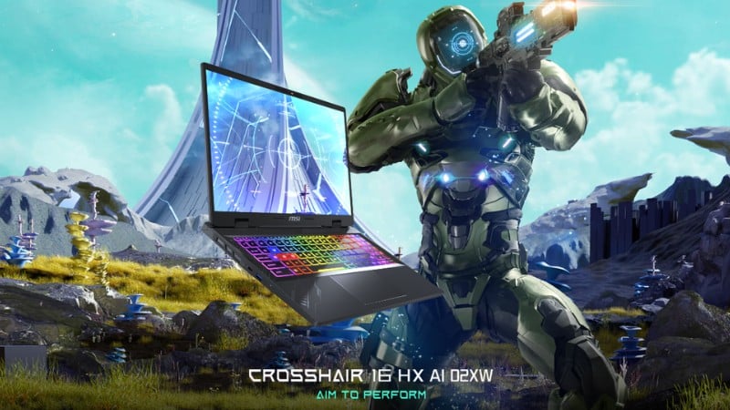 Laptop MSI Crosshair 16 HX AI D2XW thu hút người dùng ngay từ cái nhìn đầu tiên nhờ diện mạo mạnh mẽ