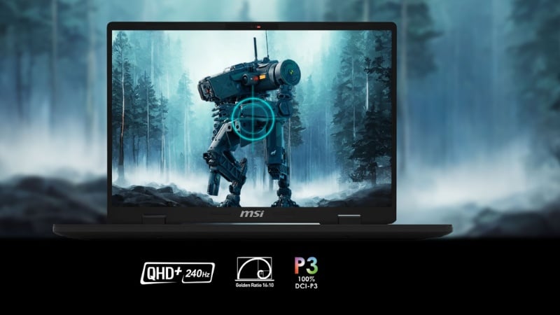 Màn hình 16 inch độ phân giải QHD+ (2560x1600) của máy sở hữu tỷ lệ vàng 16:10
