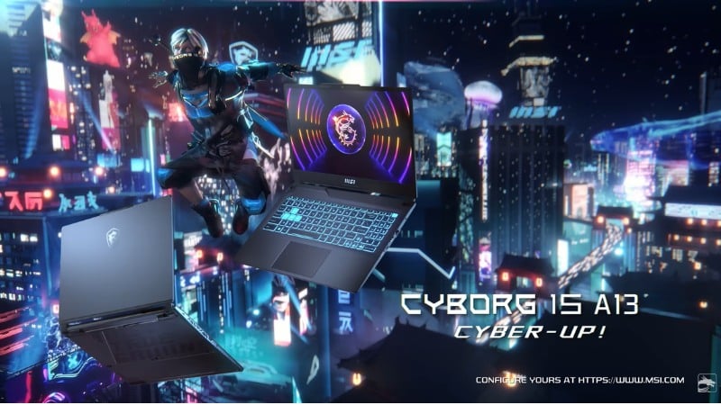 MSI Cyborg 15 sở hữu thiết kế nổi bật