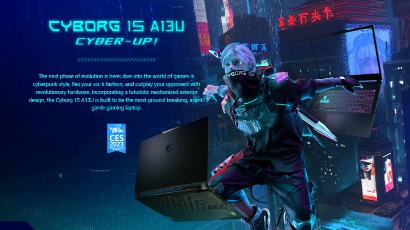 MSI Cyborg 15 A13UC 2088VN sở hữu thiết kế hiện đại